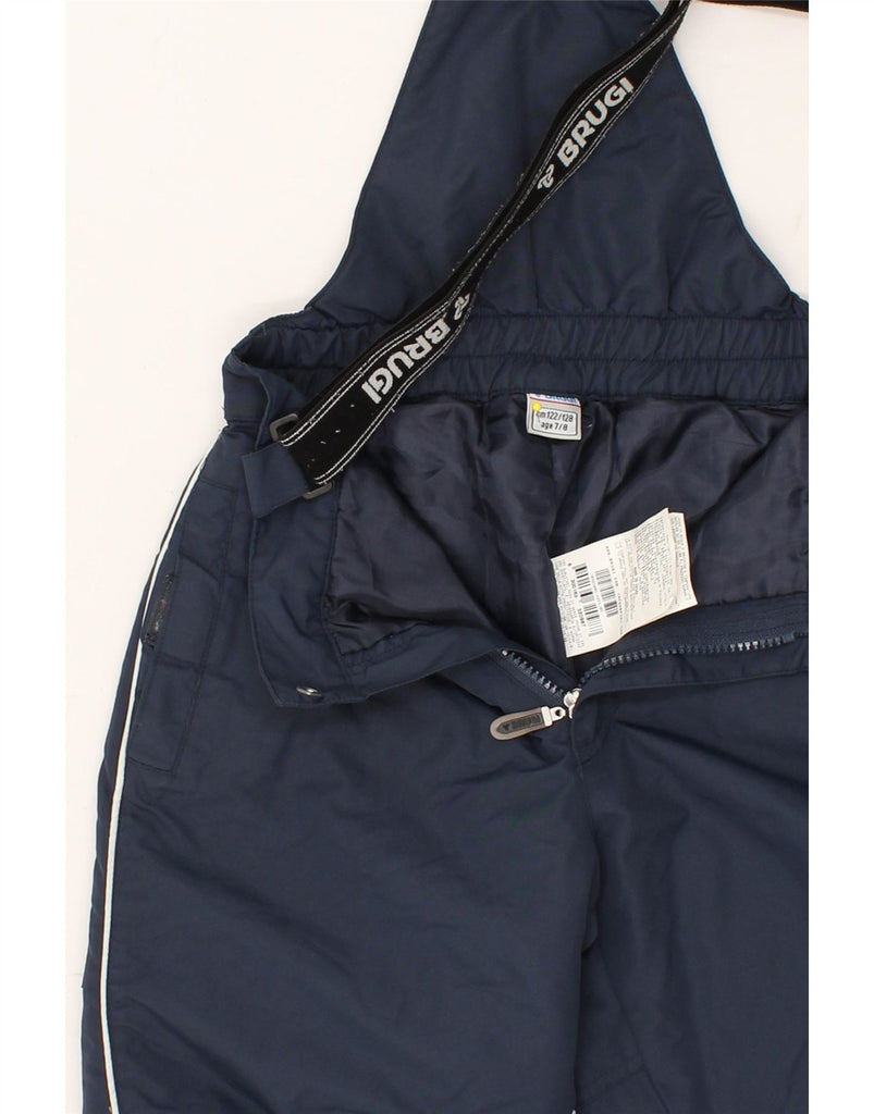 BRUGI Boys Dungarees Ski Trousers 7-8 Years Navy Blue Polyamide Vintage Brugi and Second-Hand Brugi from Messina Hembry 