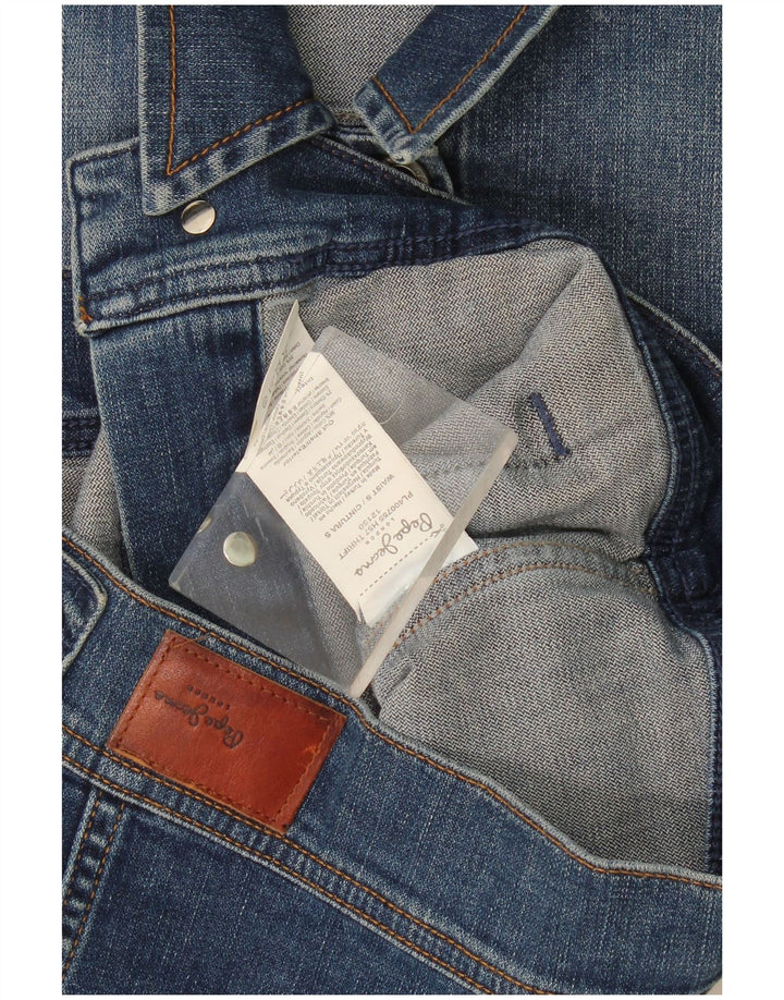 PEPE Jeans Womens Denim Jacket UK 10 Small Navy Blue Cotton
