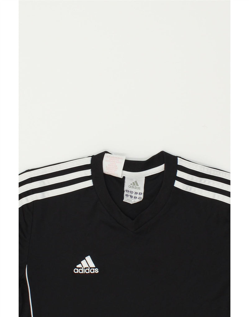 ADIDAS Boys Climalite T-Shirt Top 11-12 Years Black Polyester | Vintage Adidas | Thrift | Second-Hand Adidas | Used Clothing | Messina Hembry 