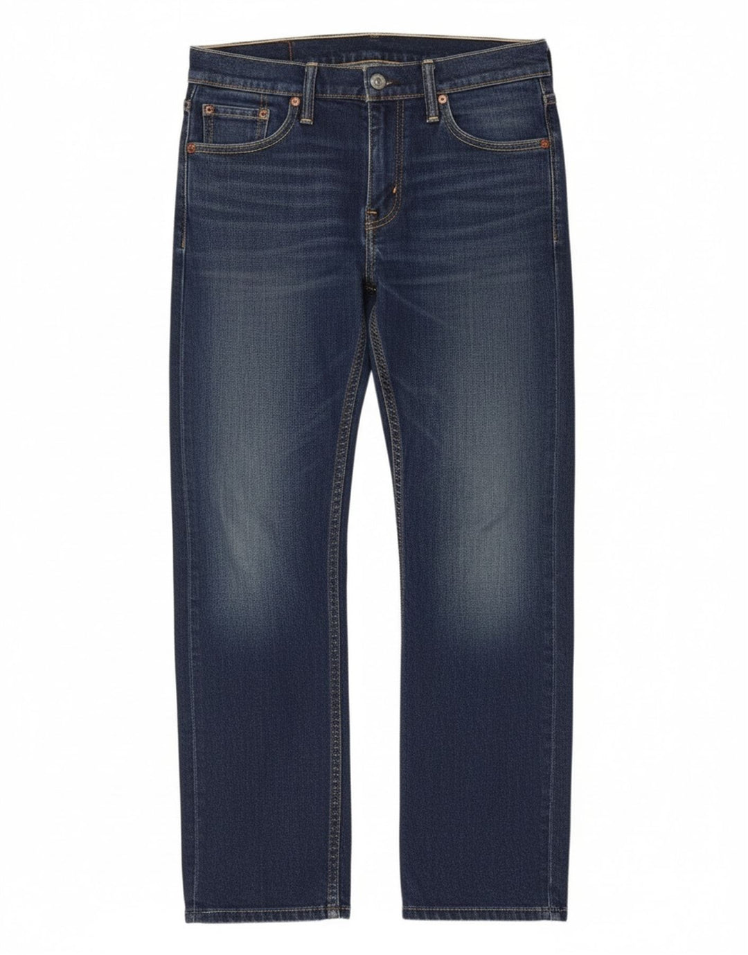 Levi's Mens 504 Straight Jeans W28 L28 Navy Blue Cotton