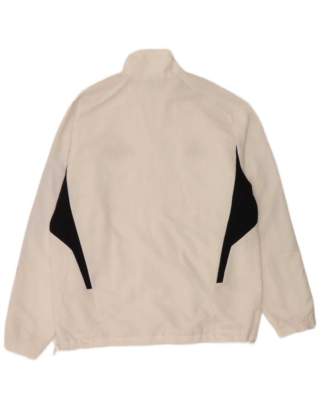 Adidas Mens Tracksuit Top Jacket UK 42/44 Large White Colourblock Polyester