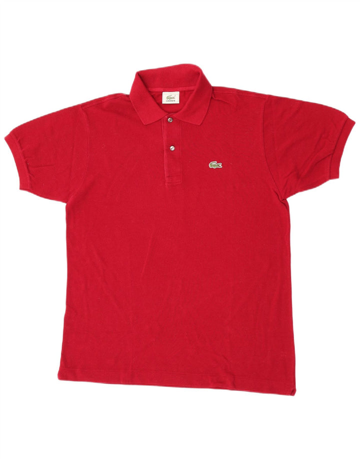 Lacoste Mens Polo Shirt Size 4 Medium Red Cotton