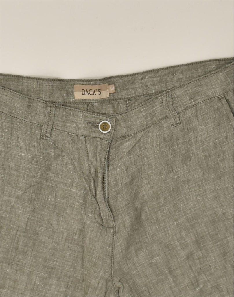 DACK'S Womens Chino Shorts IT 44 Medium W30 Grey Linen | Vintage Dack's | Thrift | Second-Hand Dack's | Used Clothing | Messina Hembry 