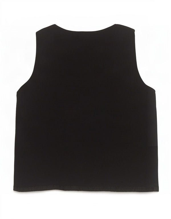 Marks & Spencer Womens Vest Top UK 12 Medium Black Viscose