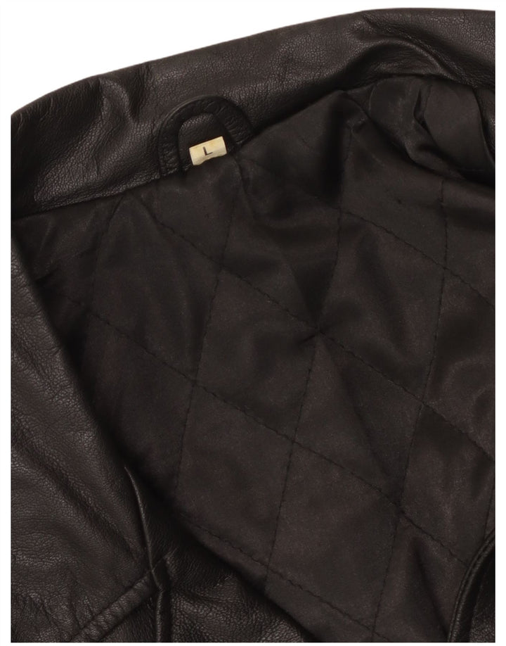 Vintage Mens Leather Jacket UK 40 Large Black
