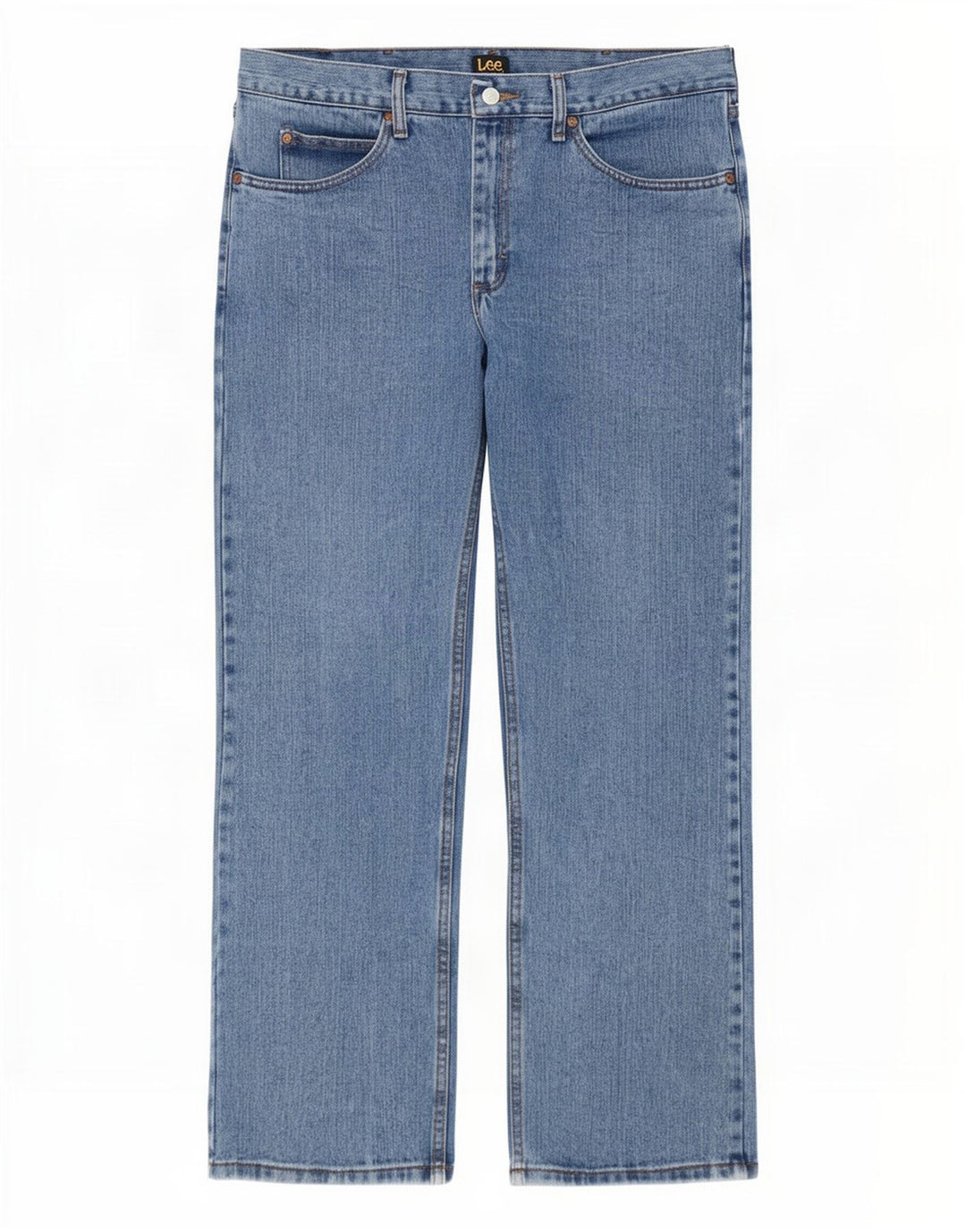Lee Mens Straight Jeans W36 L32 Blue Cotton
