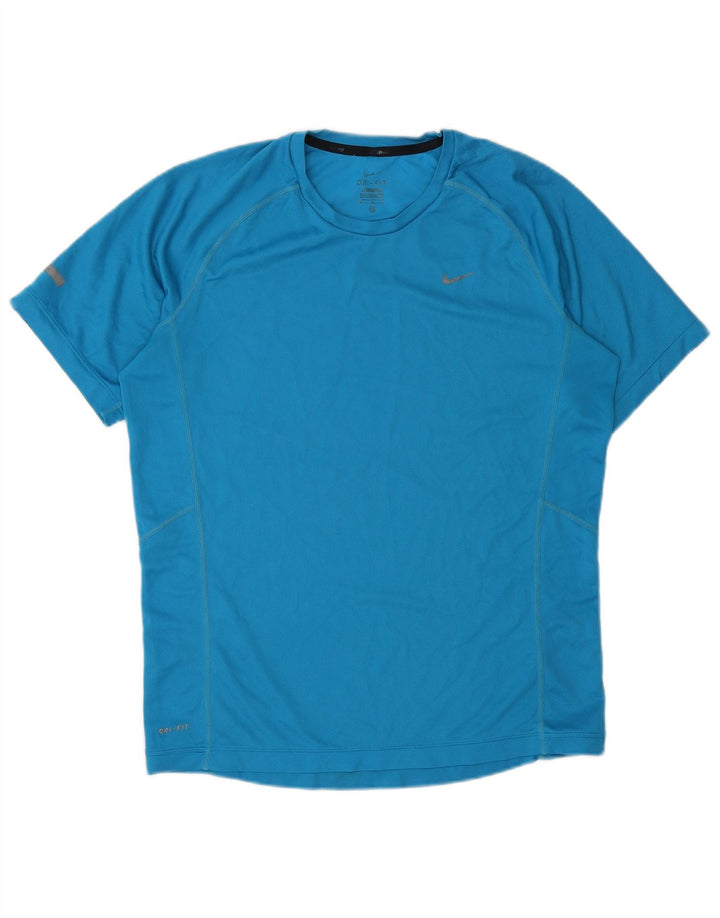 Nike Mens Dri Fit T-Shirt Top Medium Blue