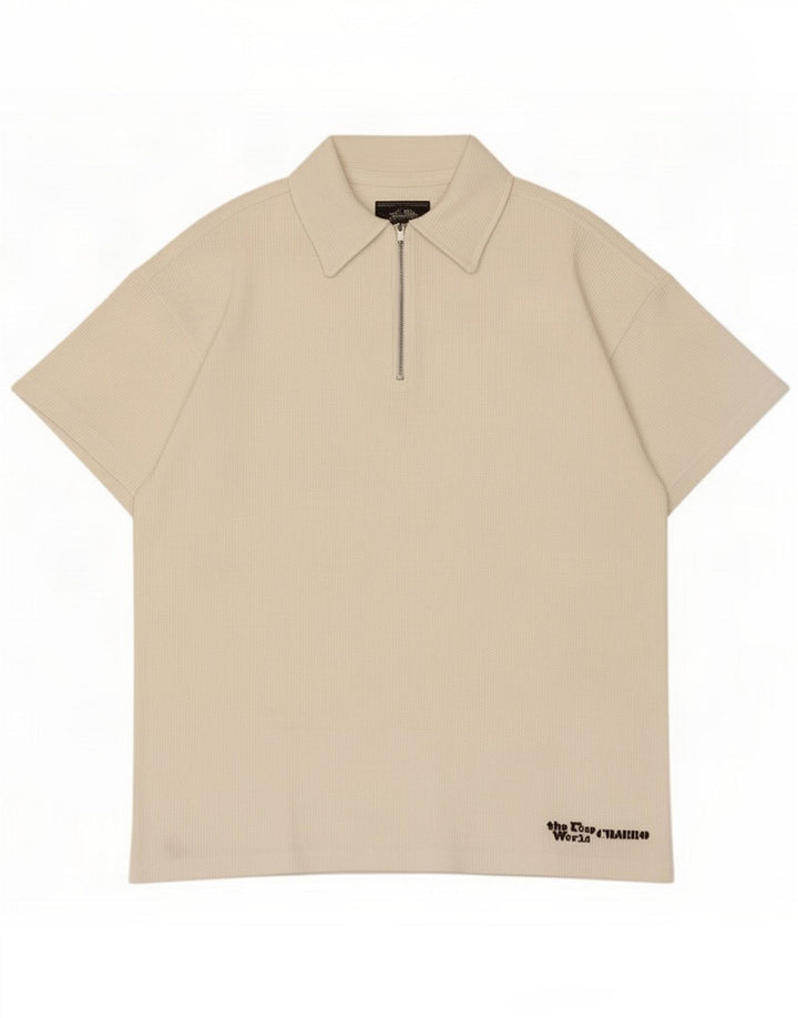 Charro Mens Polo Shirt Medium White Cotton