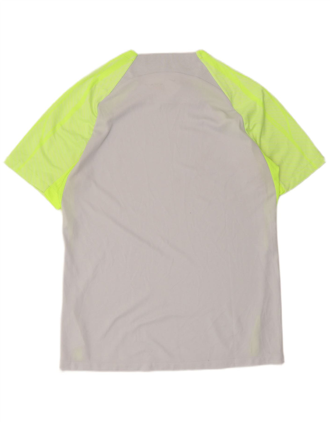 Nike Mens Dri Fit Slim T-Shirt Top Large Grey Colourblock Polyester