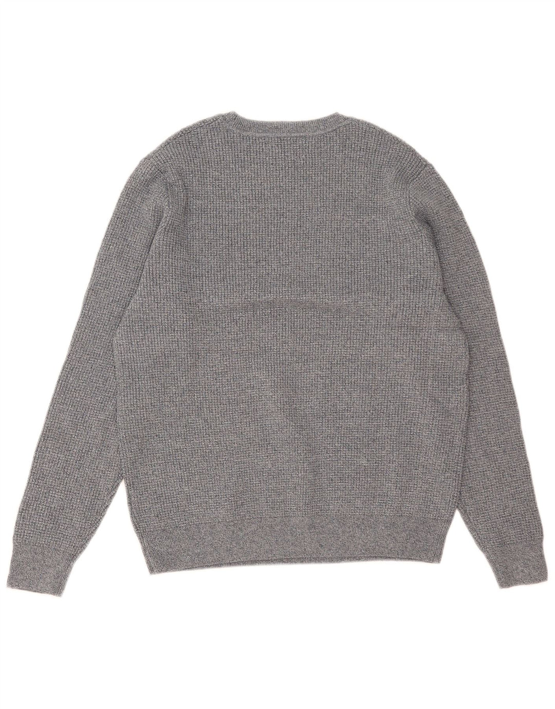 Marks & Spencer Mens Crew Neck Jumper Sweater Large Grey Flecked Polyester