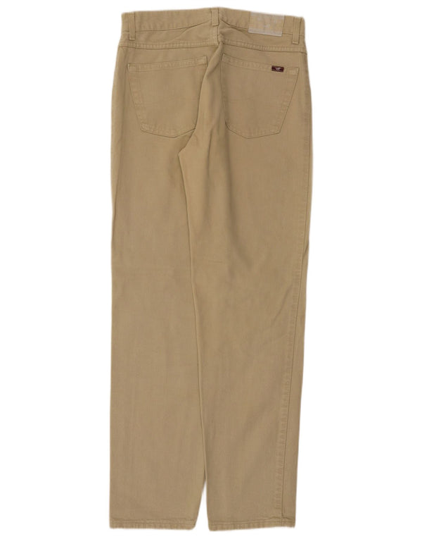 Mustang Mens Straight Casual Trousers W31 L32 Beige Cotton