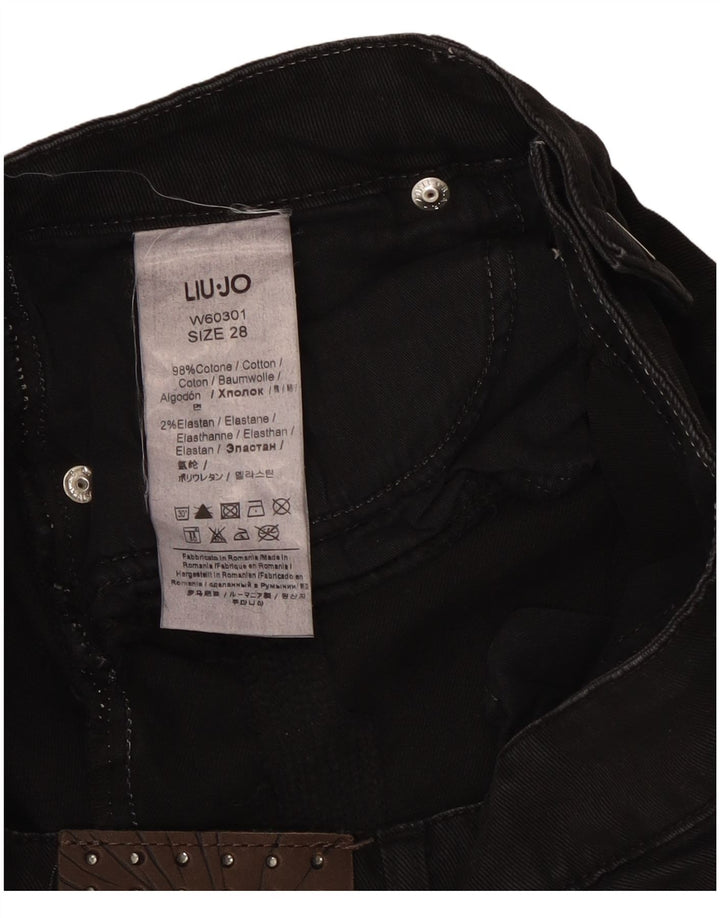 Liu Jo Womens Mini Denim Skirt W28 Medium  Black Cotton