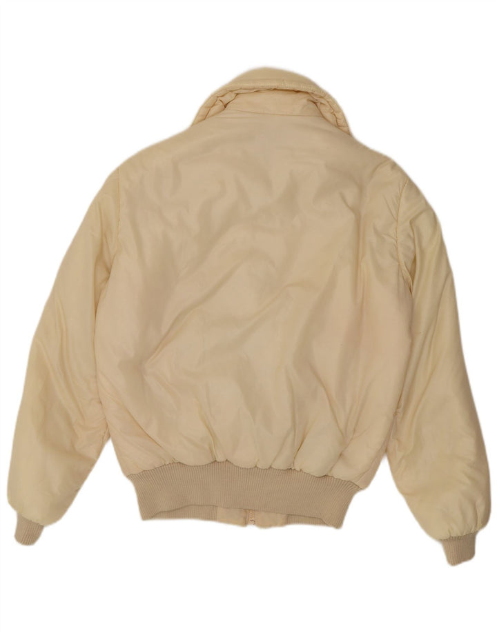 MC Ross Womens Bomber Jacket IT 46 Large Off White Polyamide