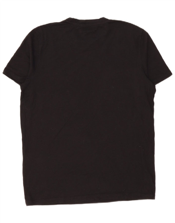 Jack & Jones Mens T-Shirt Top Large Black Cotton