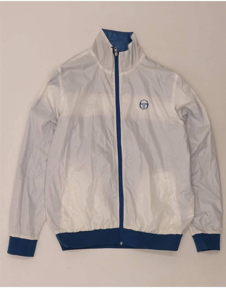 Sergio Tacchini Mens Reversible Jacket UK 42 XL Blue Colourblock Polyester
