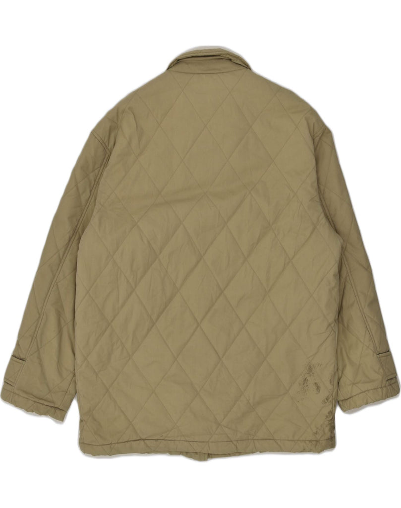 SEA BARRIER Mens Quilted Jacket UK 38 Medium Beige Polyester | Vintage Sea Barrier | Thrift | Second-Hand Sea Barrier | Used Clothing | Messina Hembry 