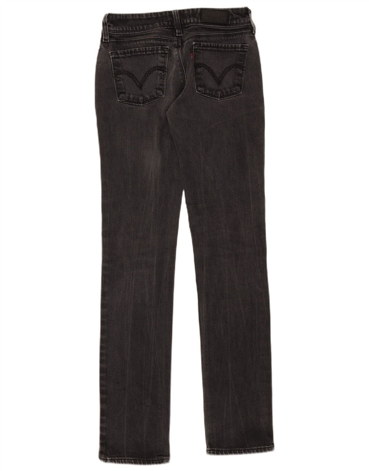 Levi's Womens 571 Slim Jeans W28 L34 Black Cotton
