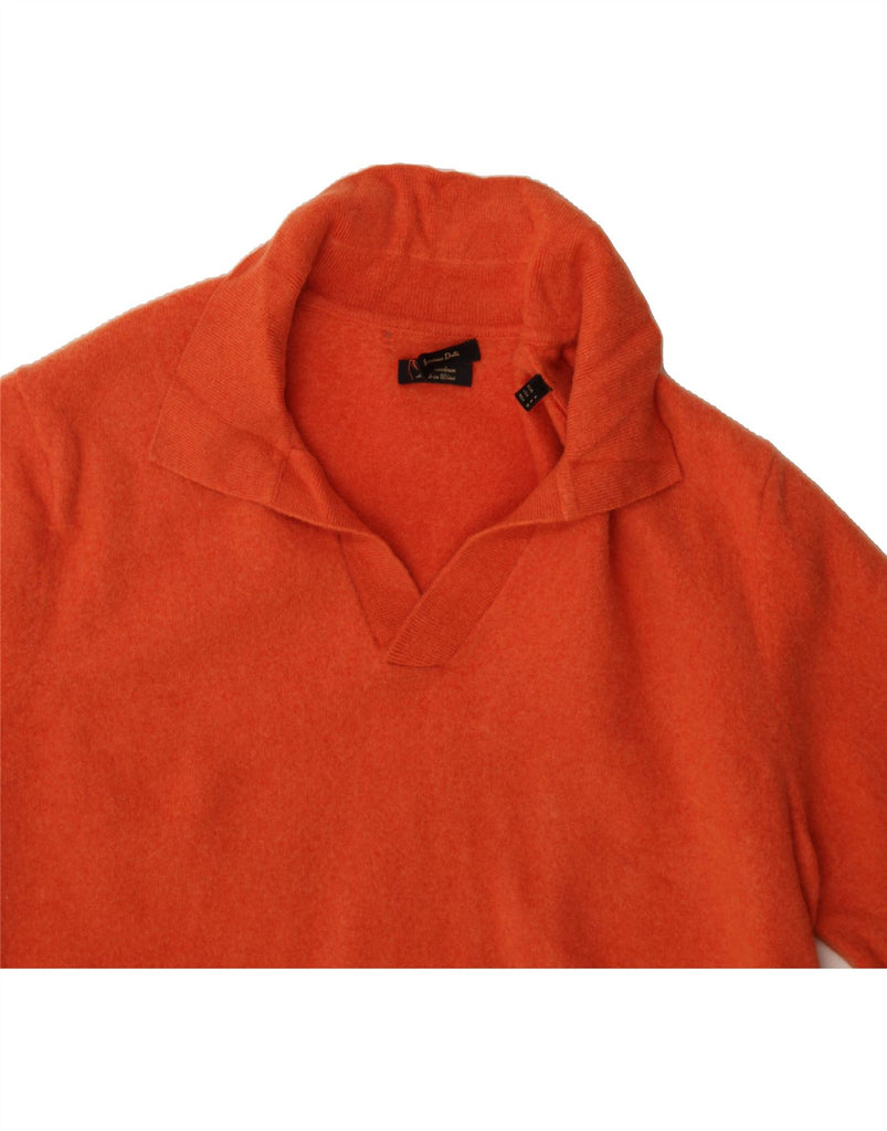 MASSIMO DUTTI Womens Polo Neck Jumper Sweater UK 16 Large Orange Wool Vintage Massimo Dutti and Second-Hand Massimo Dutti from Messina Hembry 