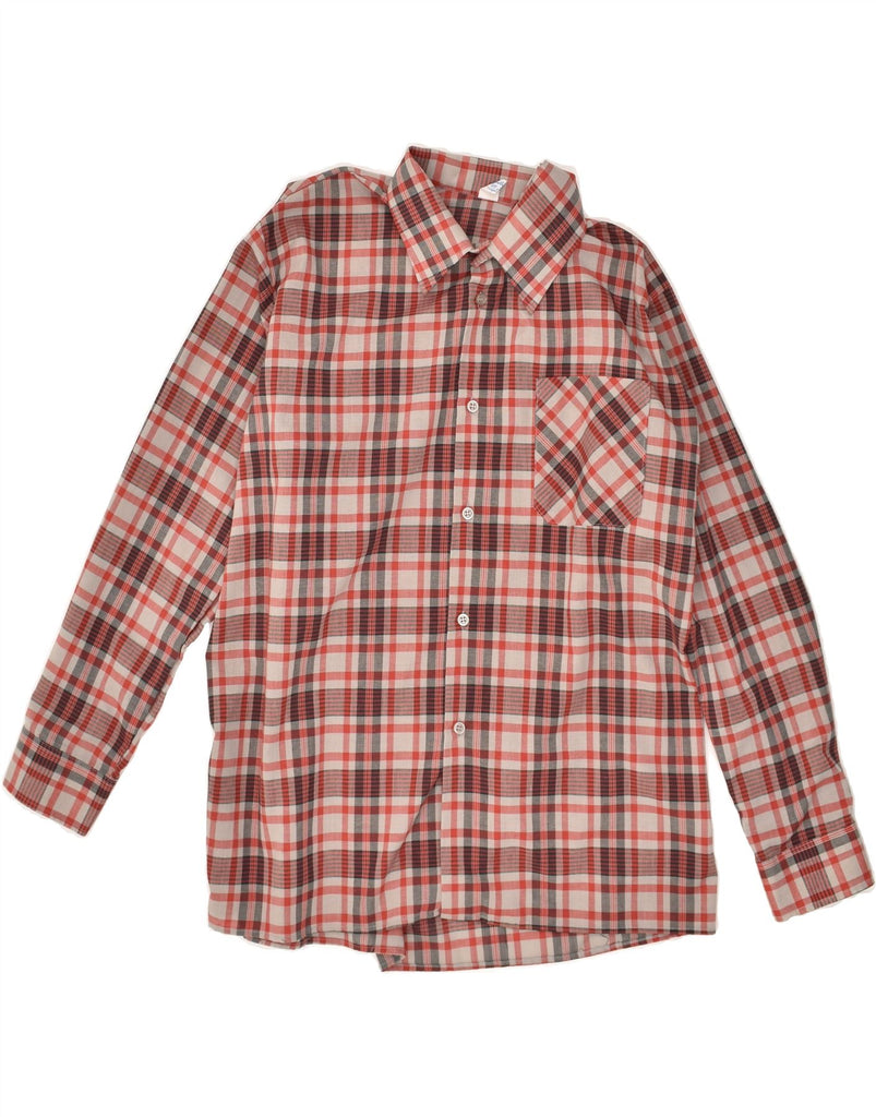 VINTAGE Mens Shirt Medium Red Check | Vintage Vintage | Thrift | Second-Hand Vintage | Used Clothing | Messina Hembry 