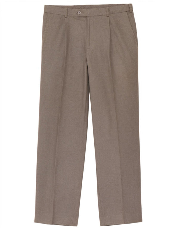 Marks & Spencer Mens Pegged Suit Trousers W36 L31 Grey Polyester