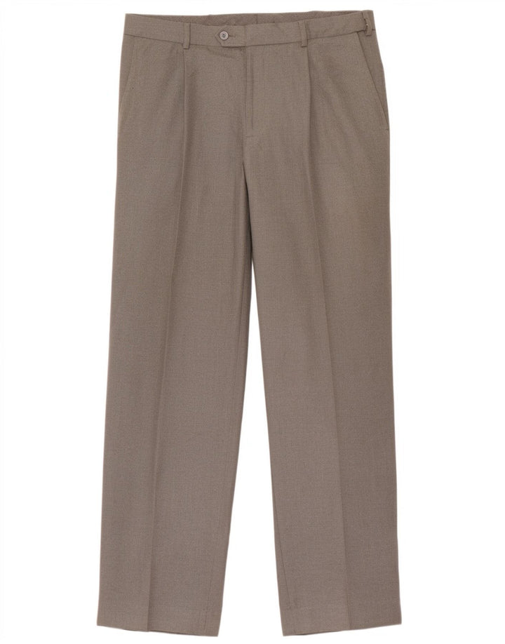 Marks & Spencer Mens Pegged Suit Trousers W36 L31 Grey Polyester