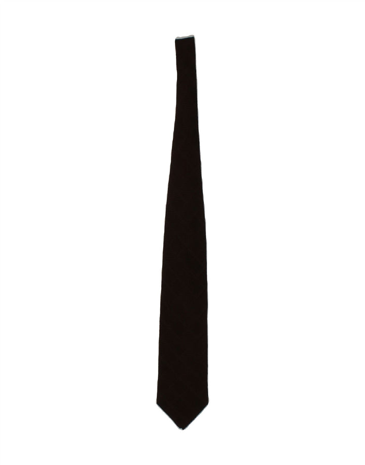 ERMENEGILDO ZEGNA Mens Tie One Size Brown Check Silk Vintage Ermenegildo Zegna and Second-Hand Ermenegildo Zegna from Messina Hembry 