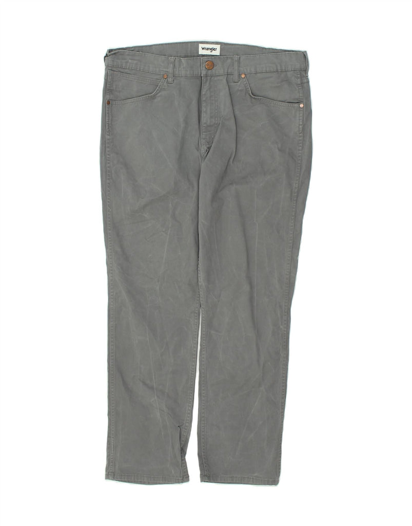 WRANGLER Mens Greensboro Slim Casual Trousers W36 L30 Grey Cotton | Vintage Wrangler | Thrift | Second-Hand Wrangler | Used Clothing | Messina Hembry 