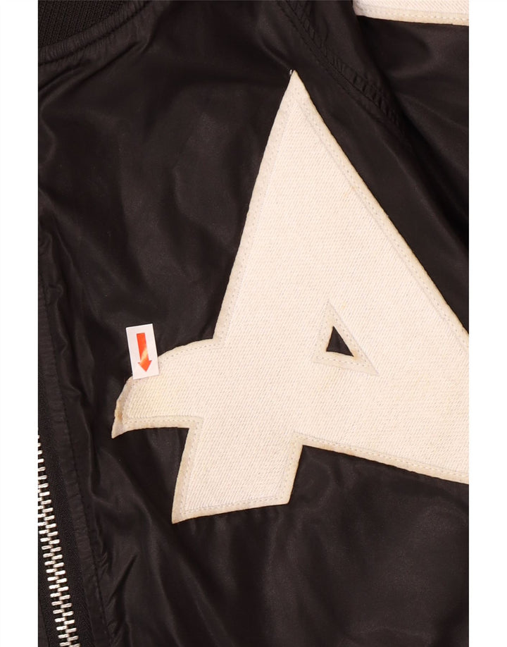 G-Star Mens Graphic Bomber Jacket UK 38 Medium Black Polyamide