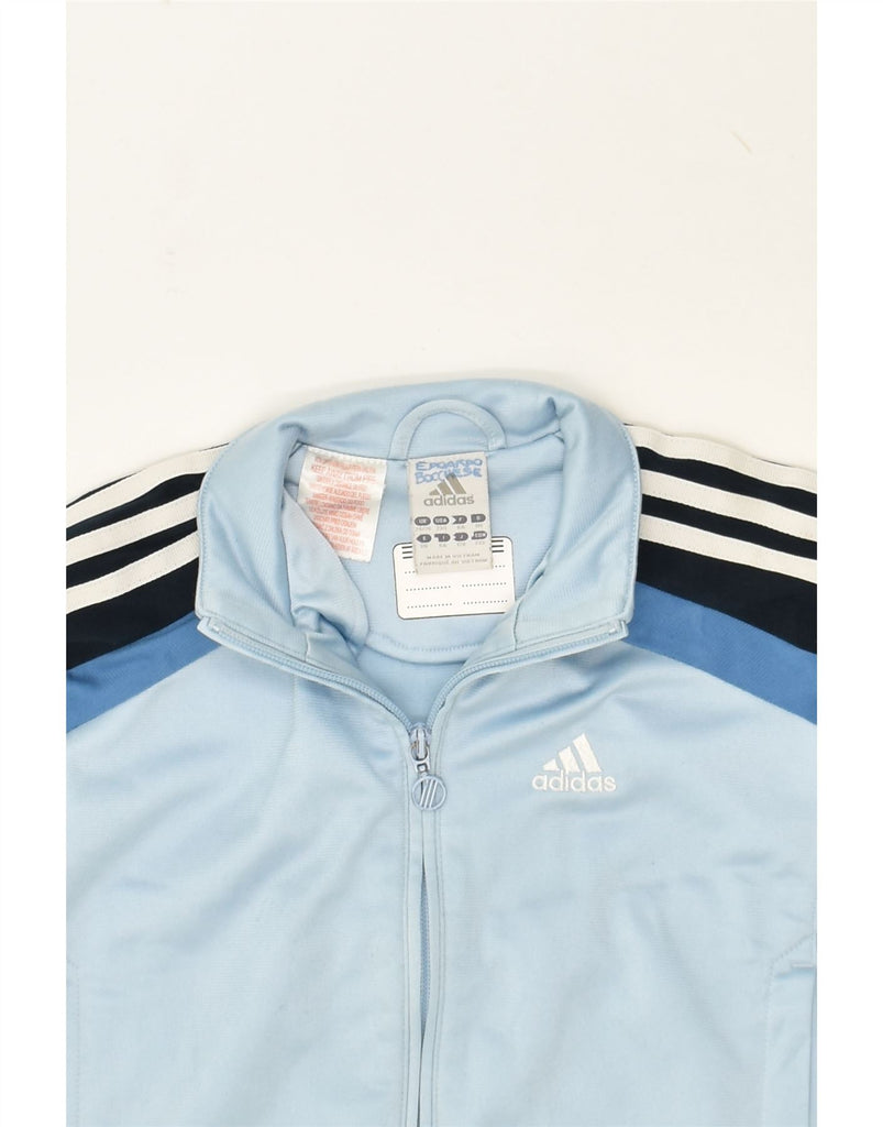 ADIDAS Boys Tracksuit Top Jacket 5-6 Years Blue Colourblock Polyester | Vintage Adidas | Thrift | Second-Hand Adidas | Used Clothing | Messina Hembry 