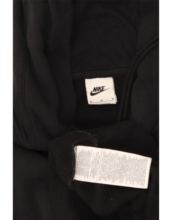 Nike Womens Oversized Hoodie Jumper UK 14 Medium Black Cotton