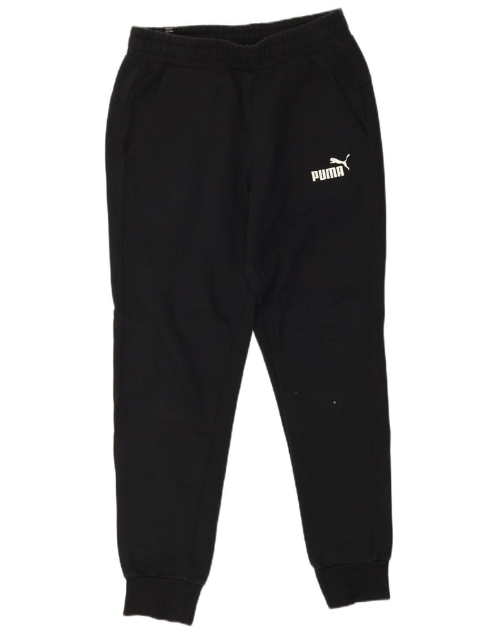 Puma Mens Tracksuit Trousers Joggers Small  Black Cotton
