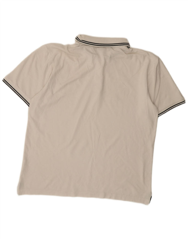 Champion Mens Polo Shirt Medium White Cotton