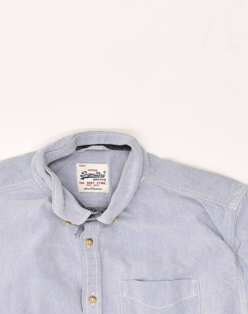 SUPERDRY Mens Vintage Shirt Medium Blue Cotton | Vintage Superdry | Thrift | Second-Hand Superdry | Used Clothing | Messina Hembry 