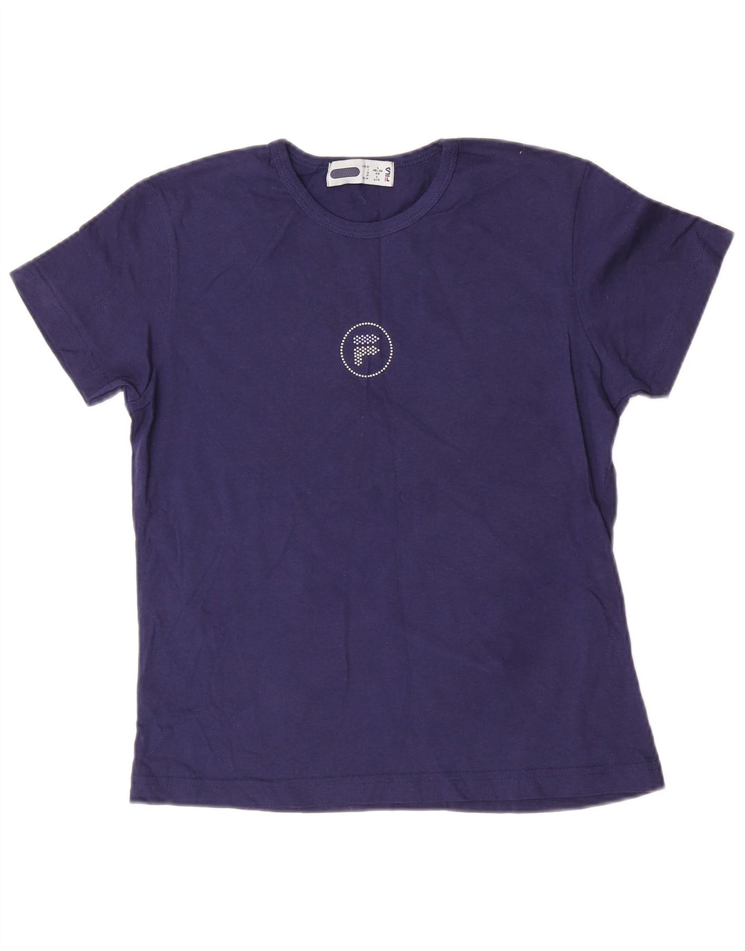 Fila Womens T-Shirt Top IT 46/48 Large Navy Blue Cotton
