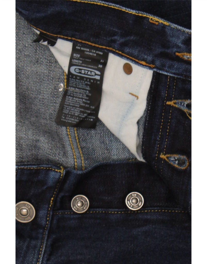 G-STAR Womens 3301 Cropped Jeans W31 L26 Navy Blue Cotton Vintage G-Star and Second-Hand G-Star from Messina Hembry 