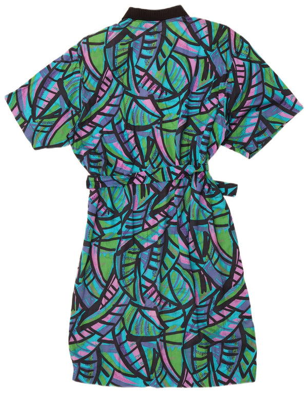 Vintage Womens A-Line Dress UK 14 Large Multicoloured Colourblock