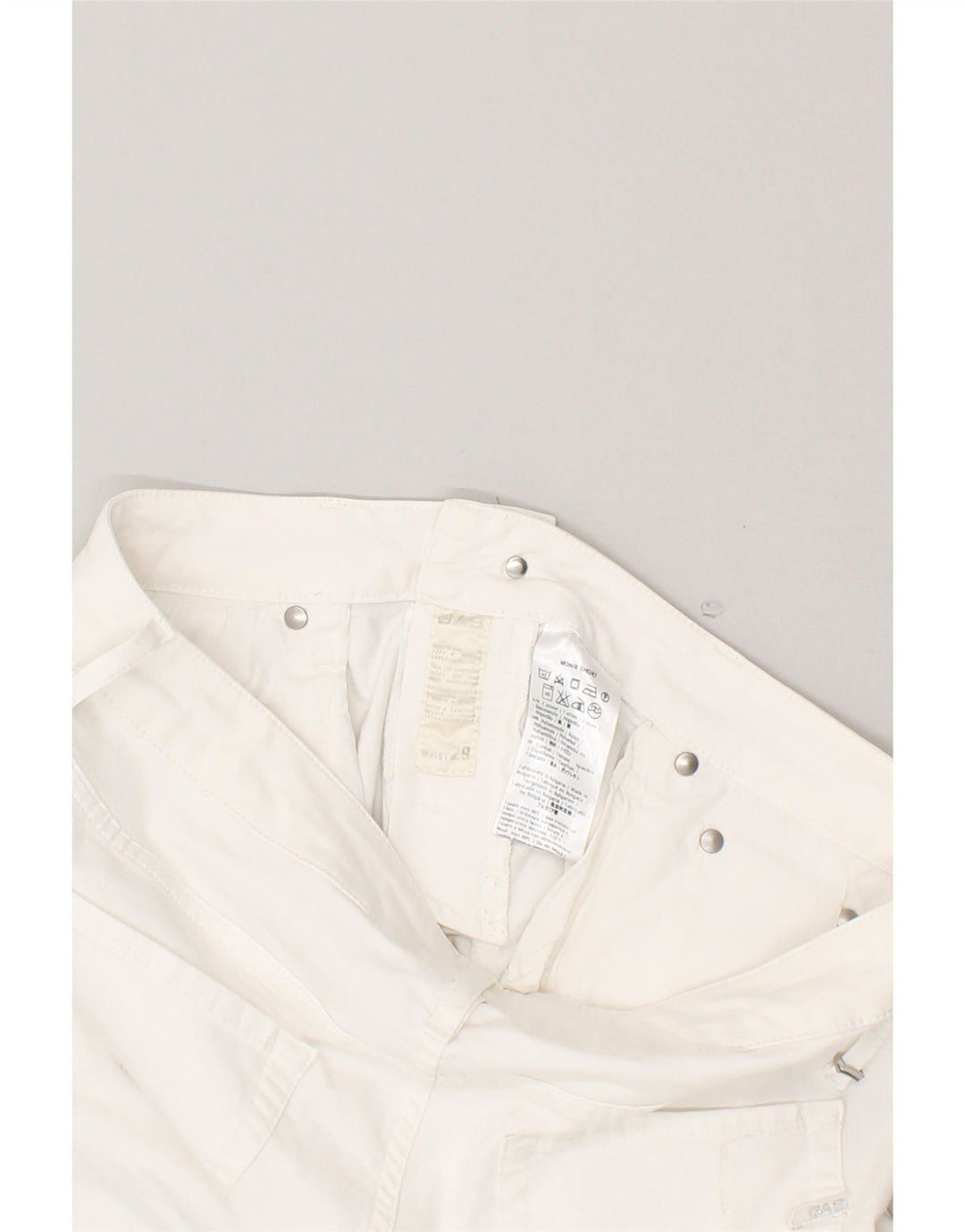 GAS Womens Casual Shorts Medium W29 White Cotton Vintage Gas and Second-Hand Gas from Messina Hembry 