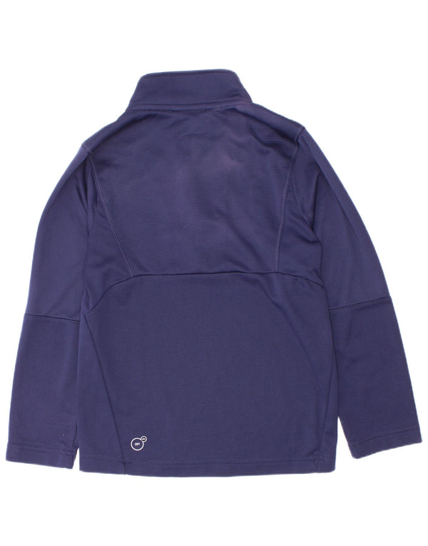 Puma Boys Zip Neck Pullover Tracksuit Top 7-8 Years Navy Blue