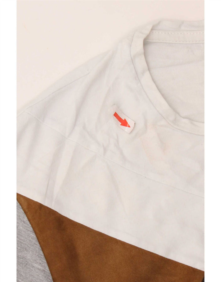 Zara Mens T-Shirt Top XL Grey Colourblock