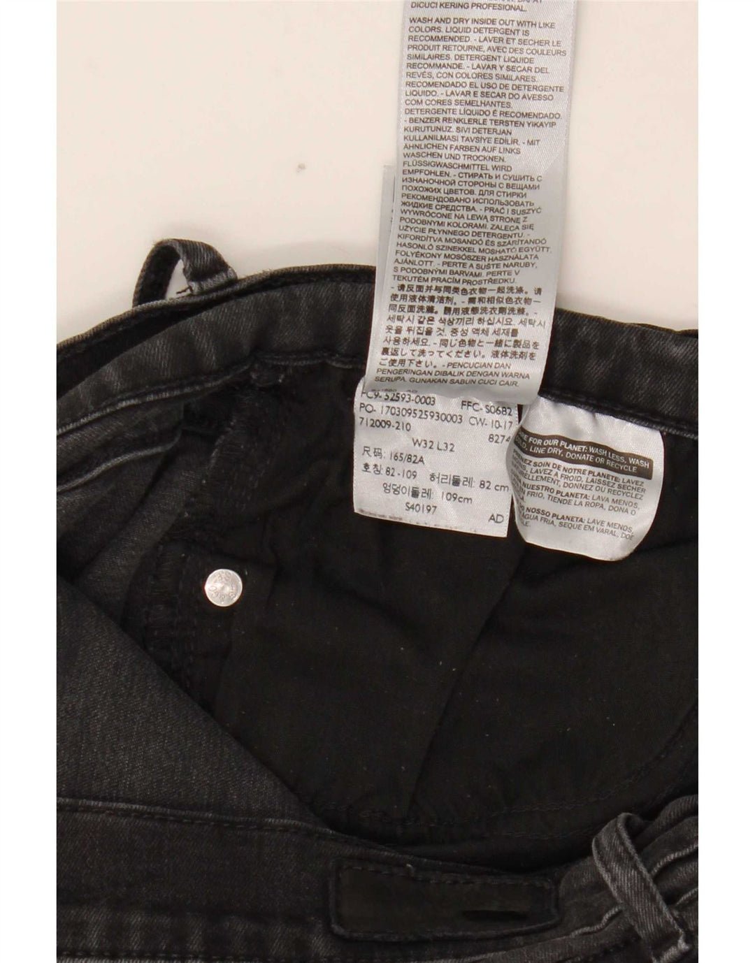 Levi's Womens Skinny Jeans W32 L32 Black Cotton