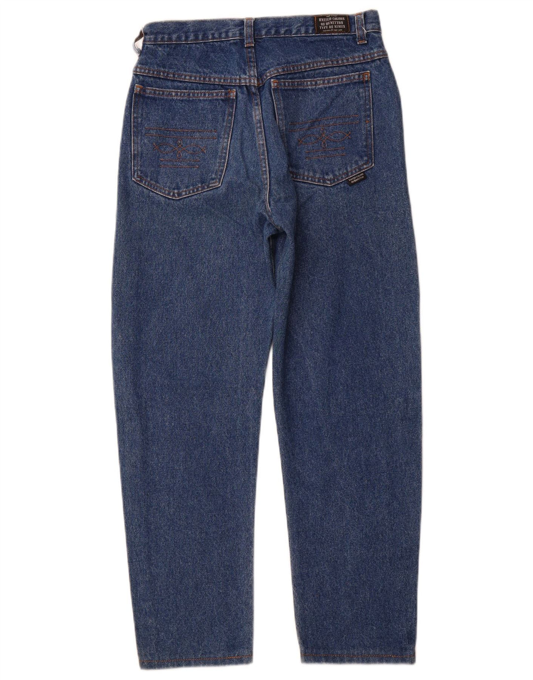 BENETTON Mens Straight Jeans W28 L27 Blue Cotton