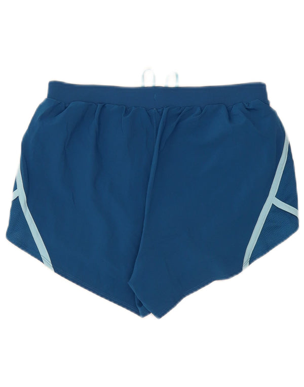 Under Armour Womens Sport Shorts UK 10 Small Blue Striped Sports