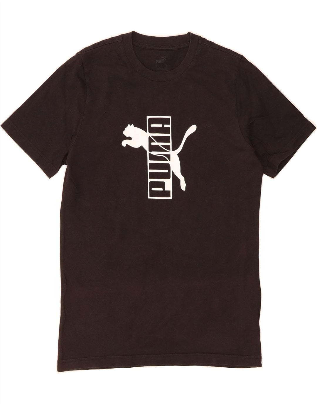 PUMA Mens Graphic T-Shirt Top Small Black Cotton Vintage Puma and Second-Hand Puma from Messina Hembry 