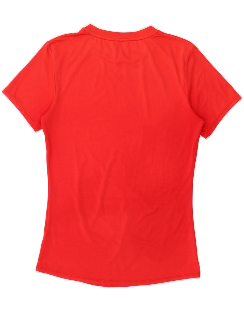 ELLESSE Womens T-Shirt Top UK 12 Medium Red Vintage Ellesse and Second-Hand Ellesse from Messina Hembry 