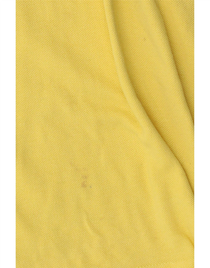 Izod Mens Polo Shirt XL Yellow Cotton