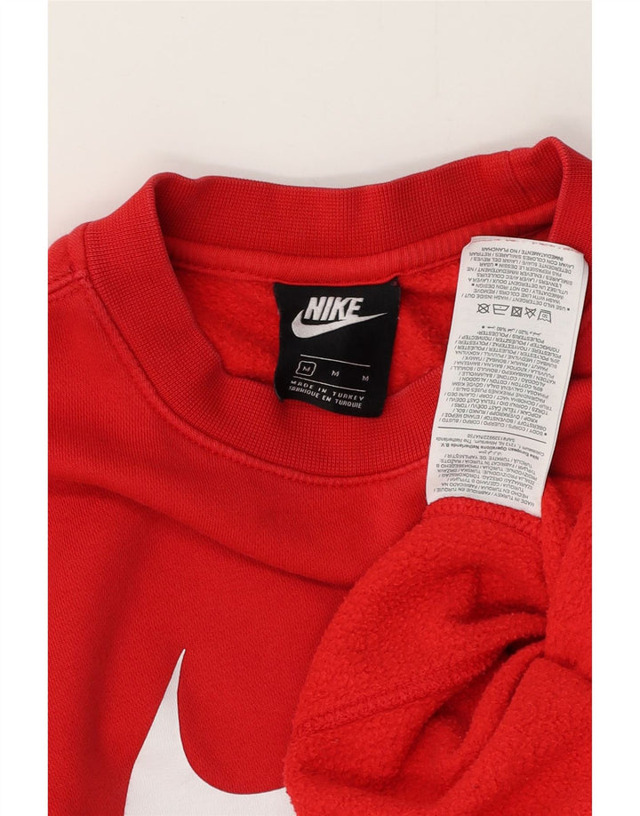 NIKE Mens Graphic Sweatshirt Jumper Medium Red Cotton