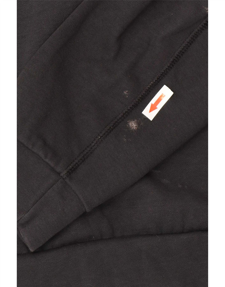 Nike Mens Zip Neck Sweatshirt Jumper Medium Black Cotton