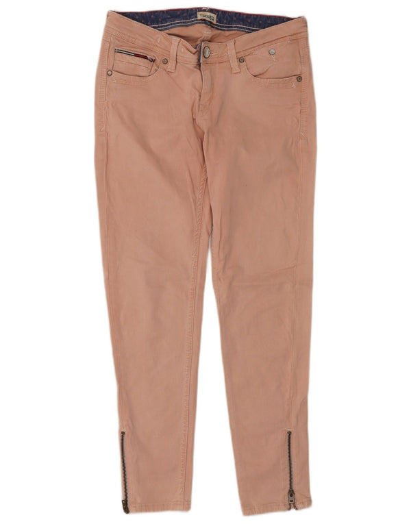 Tommy Hilfiger Womens Slim Casual Trousers W28 L26 Pink Cotton