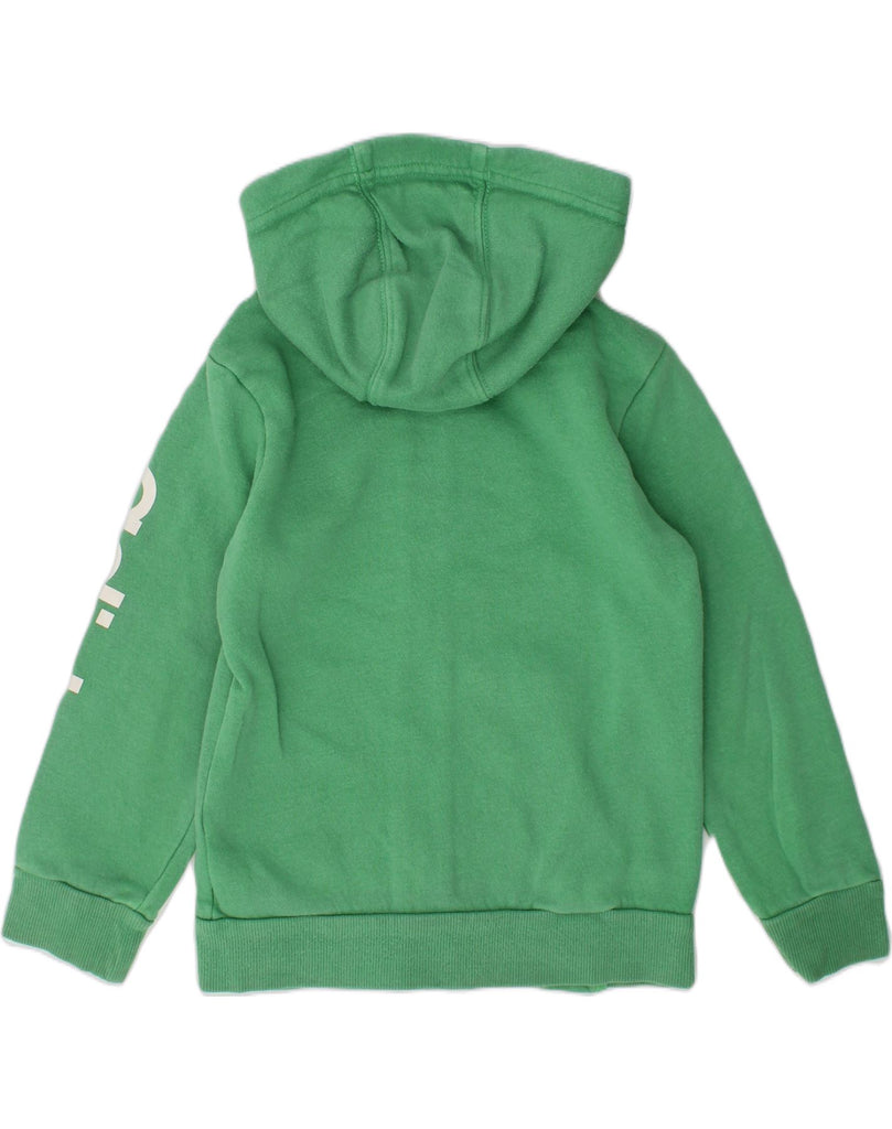 ADIDAS Boys Graphic Zip Hoodie Sweater 3-4 Years Green Cotton | Vintage Adidas | Thrift | Second-Hand Adidas | Used Clothing | Messina Hembry 