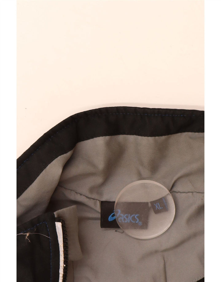 ASICS Mens Tracksuit Top Jacket XL Blue Colourblock Polyester